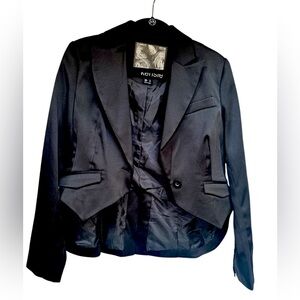 Kensie Black Blazer with Notched Lapels and Tailored Fit